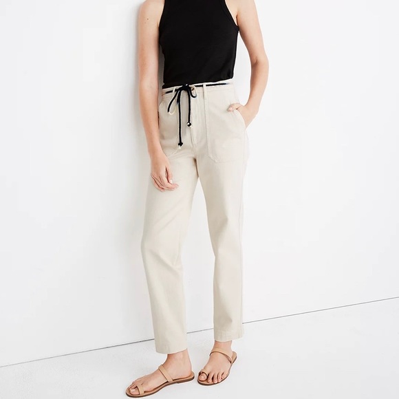 Straight leg crop cotton pant size 24 madewell Emmet style 00 - Picture 6 of 6